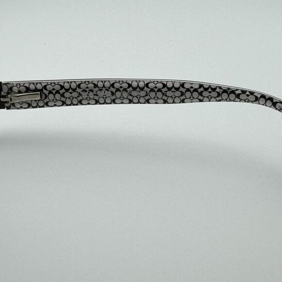 Coach Eyeglasses Frames HC5018 Rose 9077 Black White Cat Eye Logos 51-15 H12215 - Picture 6 of 7